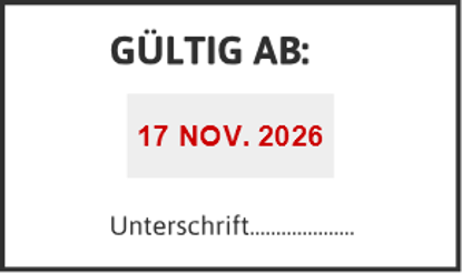 Bild von Datumstempel GÜLTIG AB