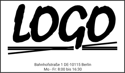 Bild von Vorlage Firmenstempel mit Logo gross