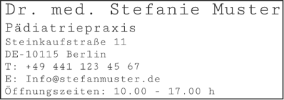 Bild von Pädiatrie links zentriert type
